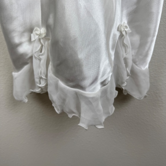 LINEA DONATELLA Chemise White Beaded Nightgown Wedding Romantic / Size Medium - Picture 2 of 12